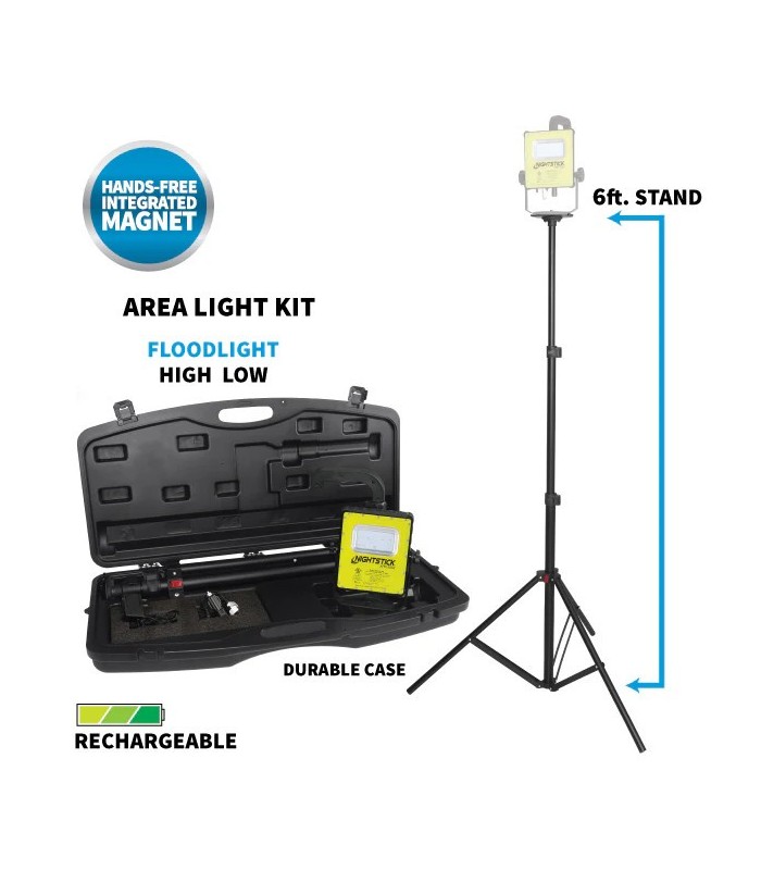 Projecteur rechargeable ATEX Z0 avec mât XPR-5592GCX 39199 | MMF.fr
