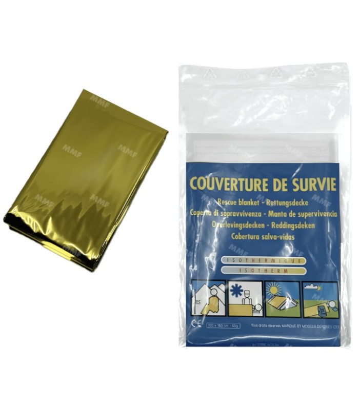 Couverture de survie non stérile 1400 x 2200 mm 22257 | MMF.fr