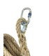 Hemp rope 20 mm length 20 m with snap hooks 20261 | MMF.fr