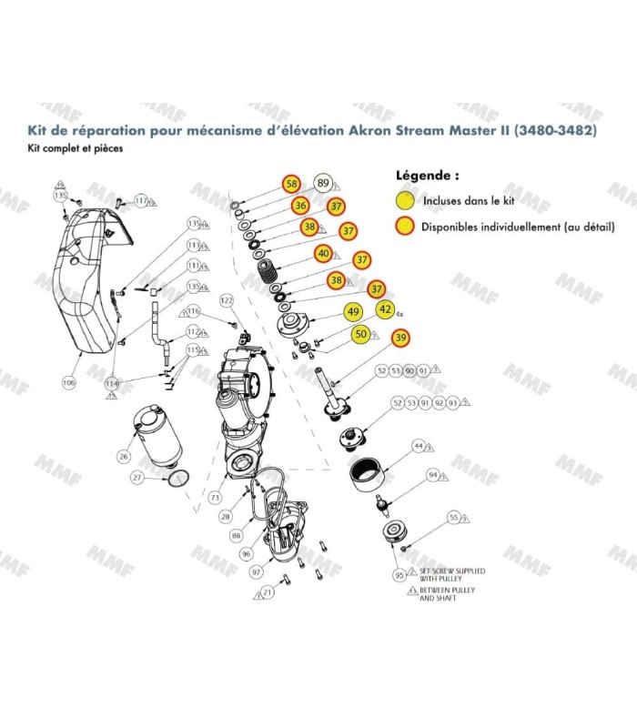 MMF-39416-StreamMaster-Akron-Ersatzteile-kit-elevation (Technische Explosionszeichnung)