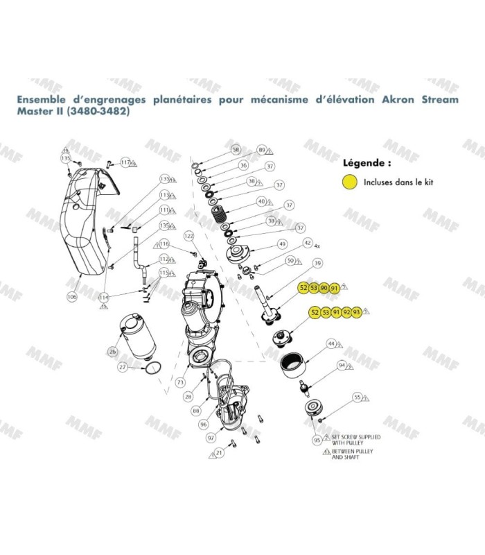 Zahnräder: Elevationsmechanismus für Stream Master II Kanone (3480-3482) -technisch gesplittet.