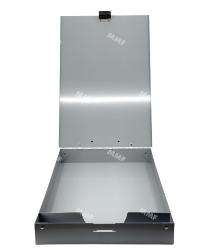 Papierhalter mit einfacher Schublade Grau eloxiert 34.5 X 22.3 CM 30093 | | MMF.fr