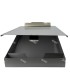 Papierhalter mit einfacher Schublade Grau eloxiert 34.5 X 22.3 CM 30093 | MMF.fr