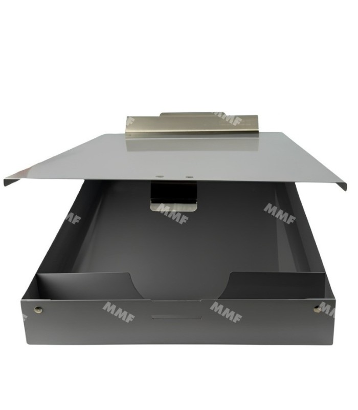 Papierhalter mit einfacher Schublade Grau eloxiert 34.5 X 22.3 CM 30093 | | MMF.fr