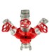 Fire division with three aluminum valves MMF.fr
