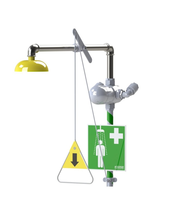 Wand-Sicherheitsdusche mit Augen- und Gesichtswaschbecken 3880 || MMF.fr