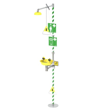 Stand shower with eye and face wash station 3873