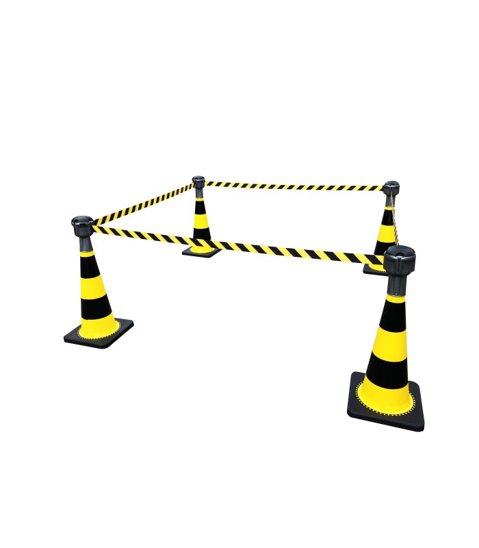 Ruban de balisage de signalisation Skipper ruban jaune et noir  | MMF.fr