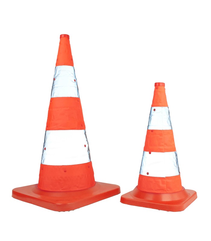 Foldable telescopic traffic cone