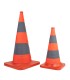 Foldable telescopic traffic cone
