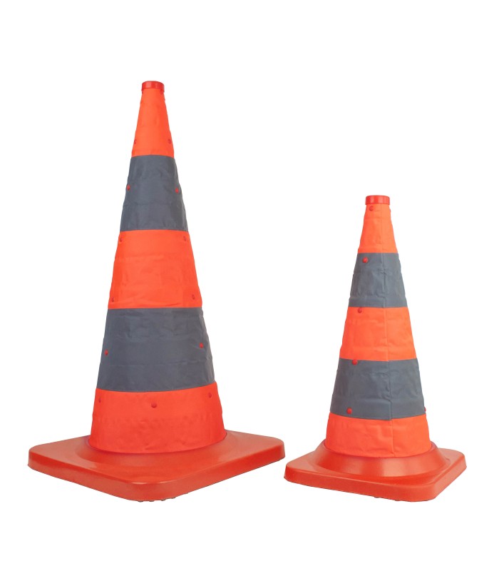 Foldable telescopic traffic cone