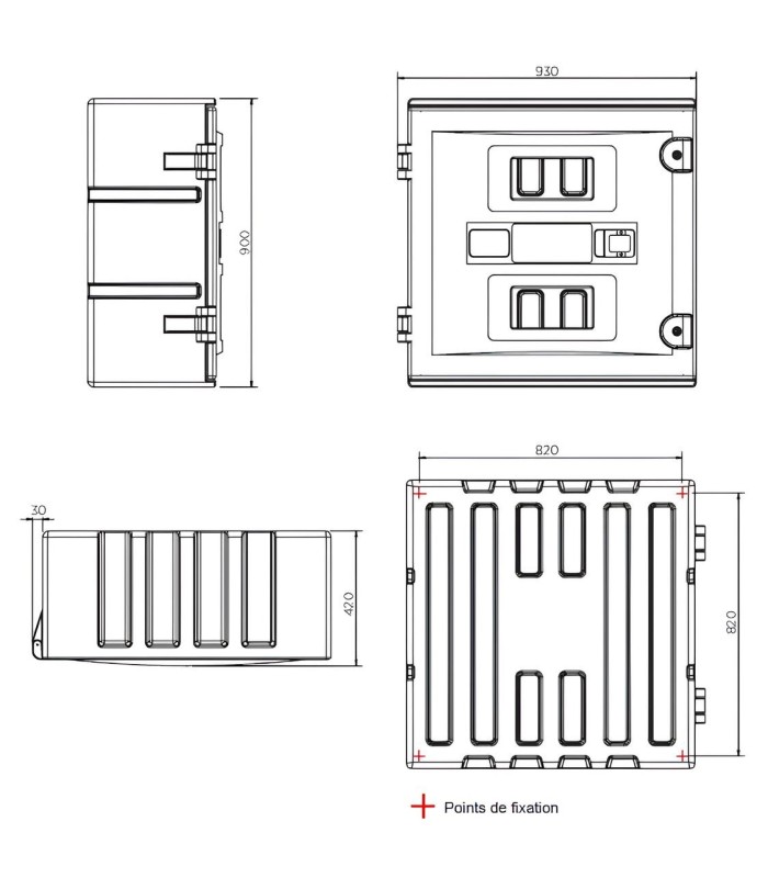 Caja de almacenamiento de 900 mm para EPI || PSAs MMF.fr