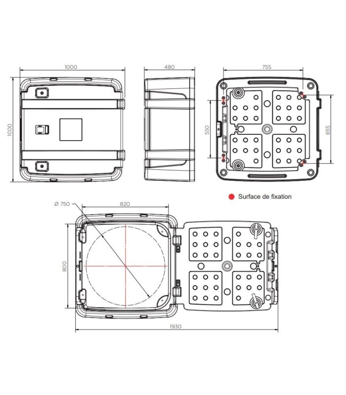 Bottomless case for R.I.A swivel 38733 | MMF.fr