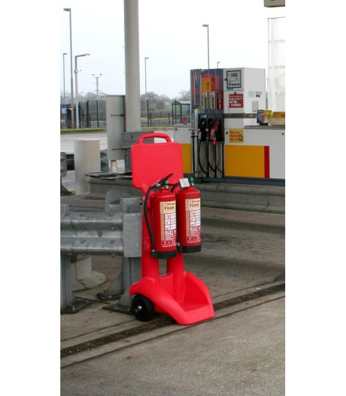 Chariot porte-extincteur pour site industriel 38722 | MMF.fr