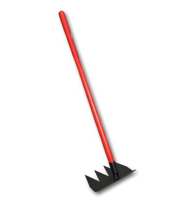 Fireman's backfill rake - Riche model with 4 pointed tines