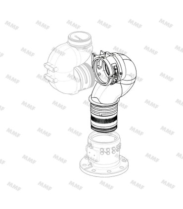 Abgewinkeltes Eingangsfass für wasserwerfern StreamMaster 3578-3579 33809 | MMF.fr