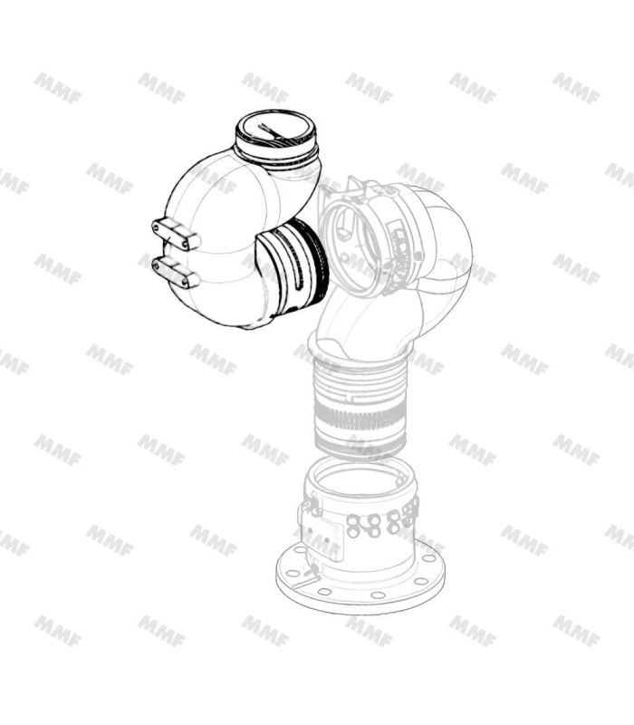 Abgewinkeltes Auslauffass für Wasserwerfern StreamMaster 3578-3579 34501 || MMF.fr