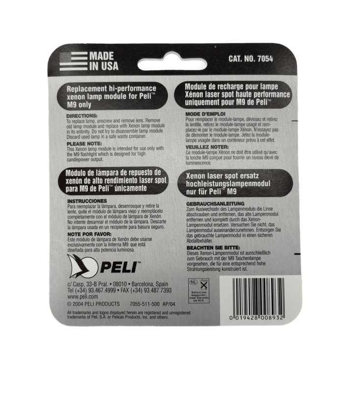 Xenon 7054 M9 Peli™ rechargeable bulb for M9 lamp 31117 | MMF.fr