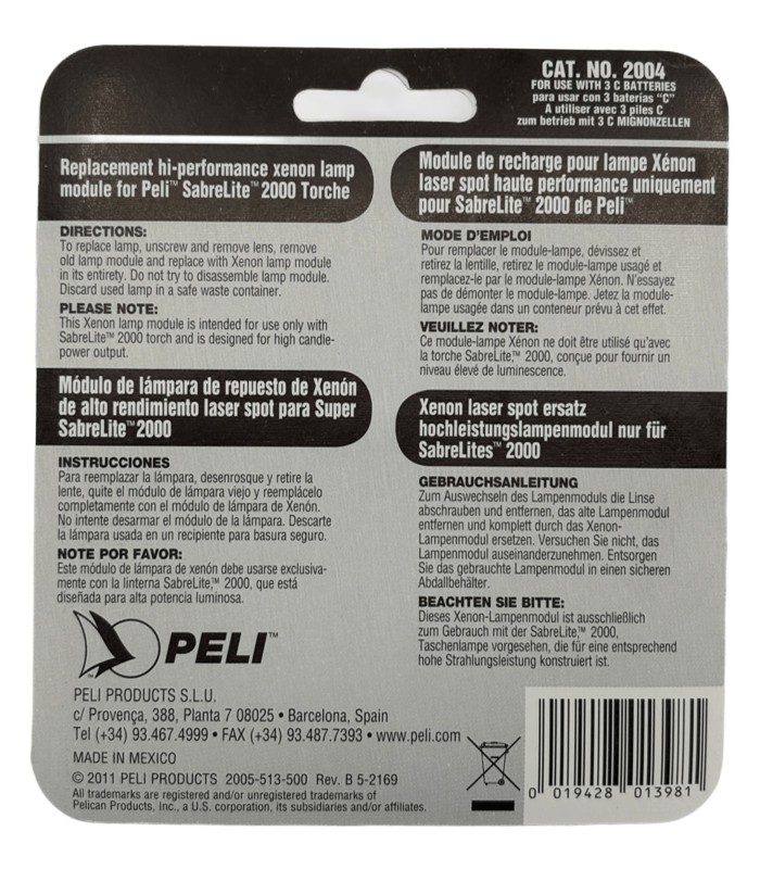 2004 Peli™ Bombilla de xenón para lámpara SabreLite™ 2000 | MMF.fr