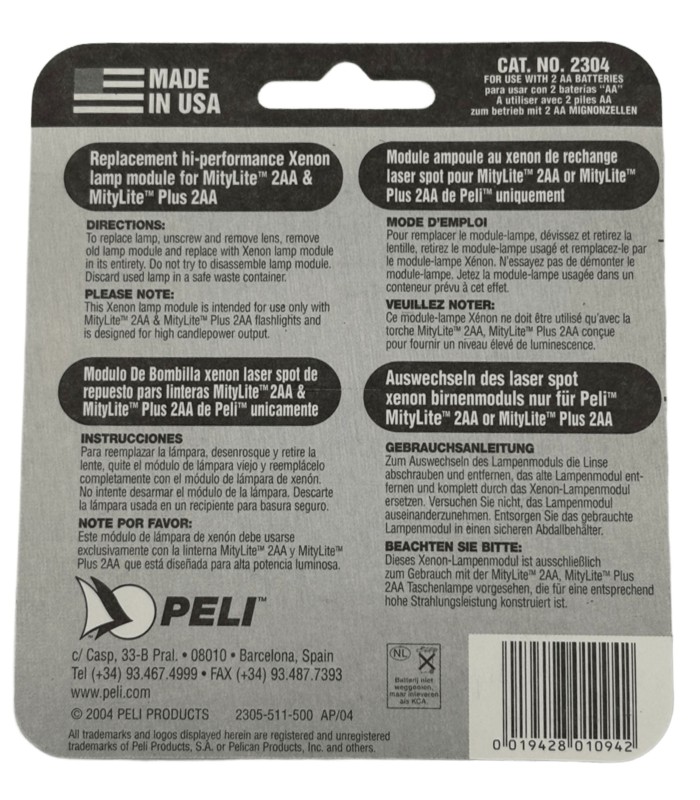 Xenon-Birne 2304 Peli™ für MityLite™-Lampe 2AA | MMF.fr