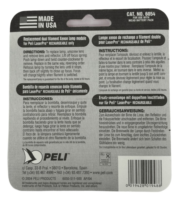 Ampoule Xénon 6054 Peli™ pour lampe LaserPro™ 20119 | MMF.fr