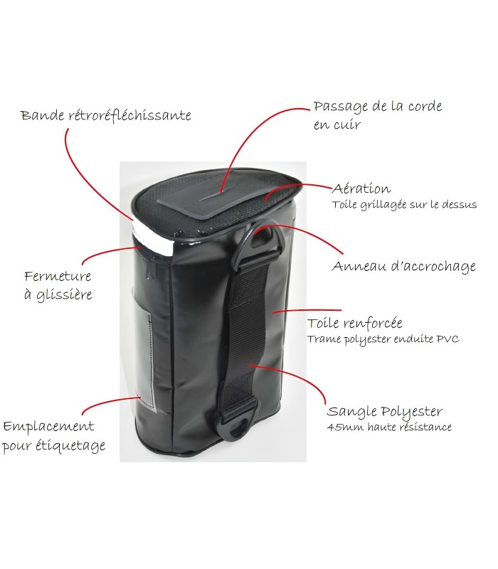 Bolsa con correa para línea guía de 50 a 100 m MMF.fr