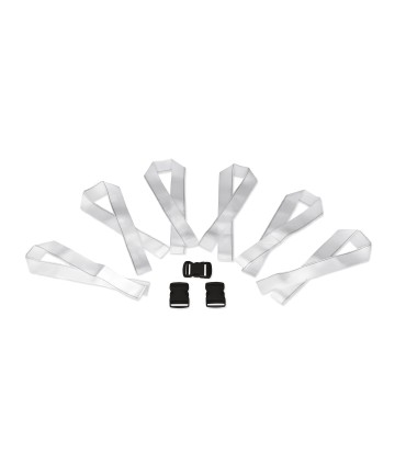 White polyester webbing with quick-release system