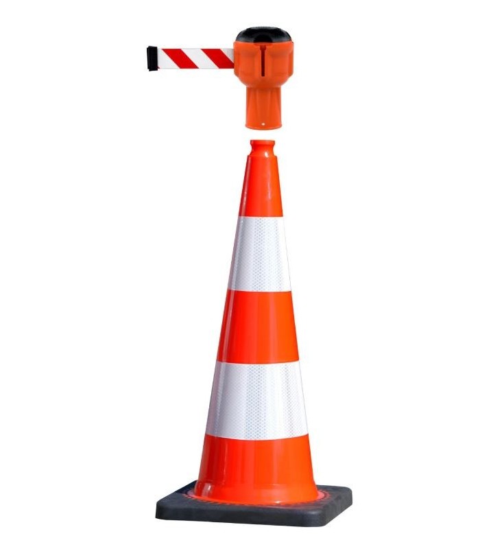 Unité Mobile de Balisage et de Signalisation - 4 cônes et 4 rubans Skipper 41278 | MMF.fr