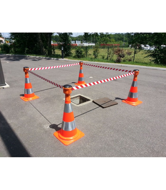 Mobile Einheit zur Markierung und Signalisierung - 4 Kegel 4 Skipper