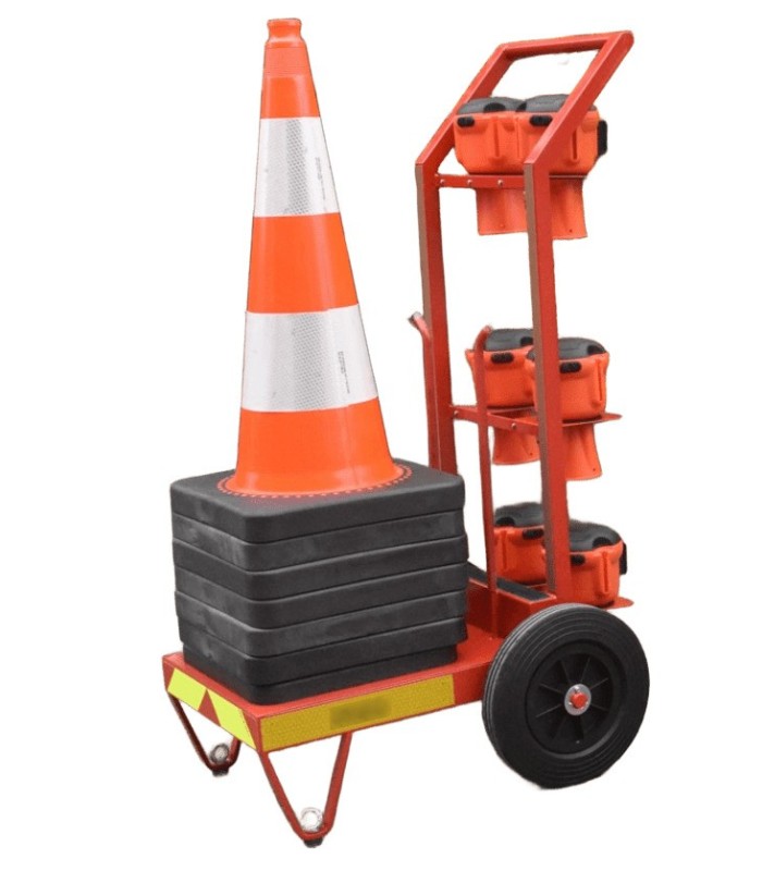 Unité Mobile de Balisage et de Signalisation - 6 cônes et 6 rubans Skipper 41279 | MMF.fr