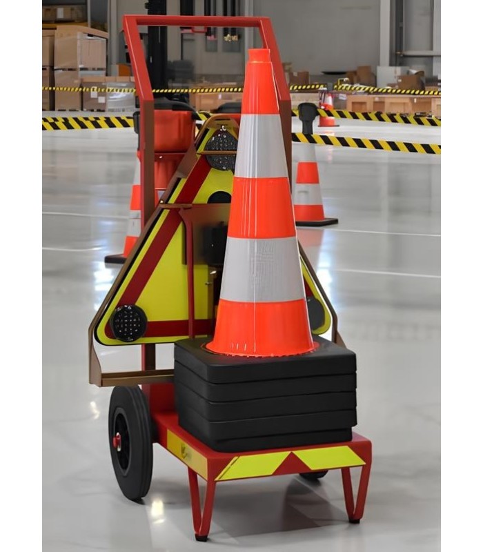 Carro de balizamiento con 1 Triflash + 6 conos + 6 cintas Skipper