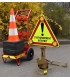 Unité Mobile de Balisage et de Signalisation avec 1 Triflash 700 mm + 6 cônes + 6 rubans Skipper 41281 | MMF.fr