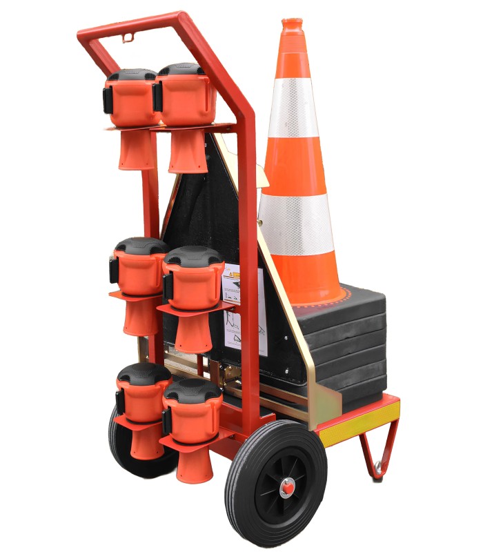 Carro de balizamiento con 1 Triflash + 6 conos + 6 cintas Skipper