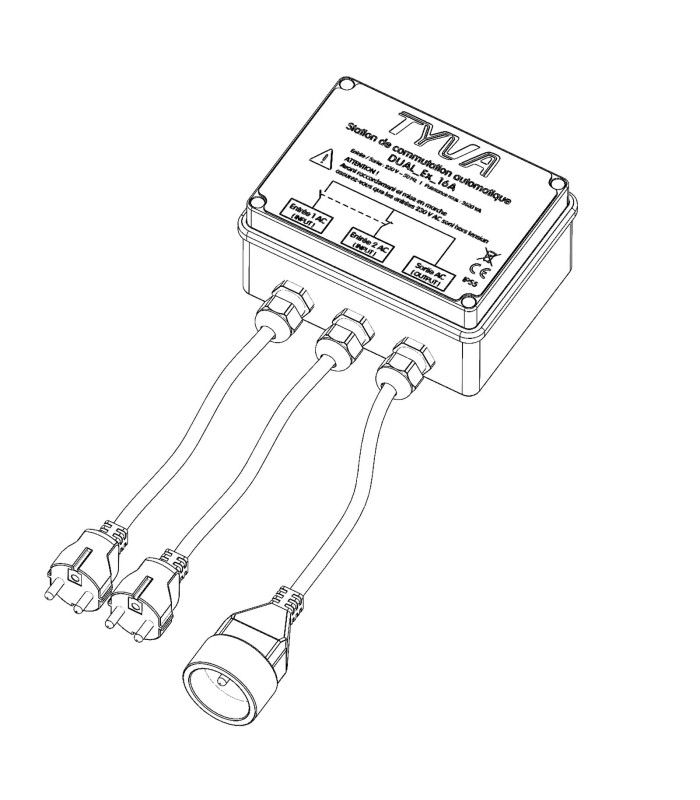 TYVA Dual-EX 16A - Duplicador de batería PowerCase E2 con función SAI