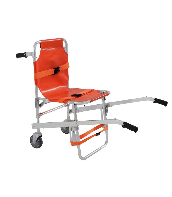 Portable evacuation and transfer chair - 2 wheels