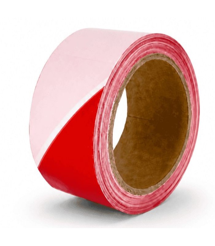 Ruban de balisage haute résistance rouge et blanc 50mm x 100m 33546 | MMF.fr
