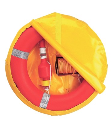 Bouée couronne SOLAS avec feu flottant, filin et housse PVC 39238 | MMF.fr