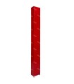 Epoxy-coated red stretcher cabinet for folding stretchers