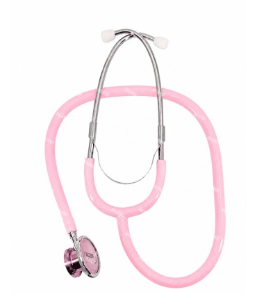 Estetoscopio pediátrico de doble campana, color rosa, de la marca Idéal | MMF.fr