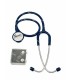 Stéthoscope double pavillon inox bleu - Zaphyr + Holtex 33568 | MMF.fr