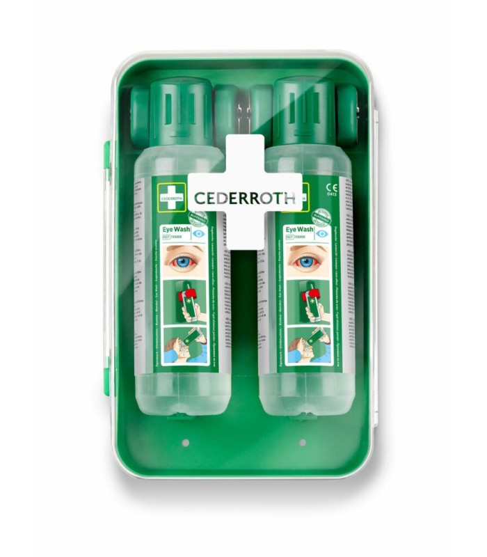 Cederroth Augendusche-Schrank mit 2 x 500 ml Flaschen 51011040 40603 | MMF.fr