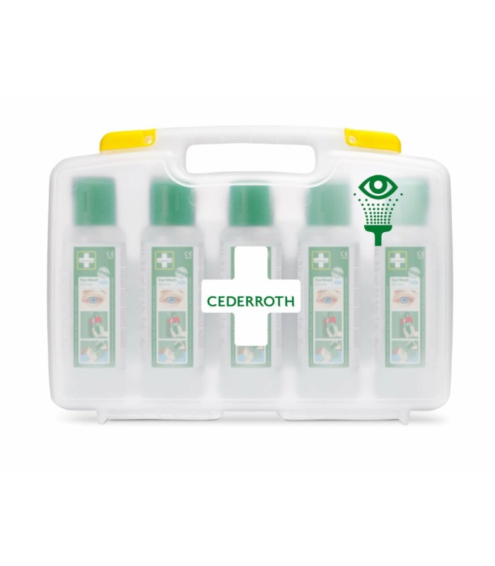 Estuche lavaojos Cederroth con 5 frascos de 500 ml 40605 | MMF.fr