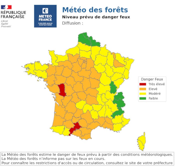 carte Météo des forêts